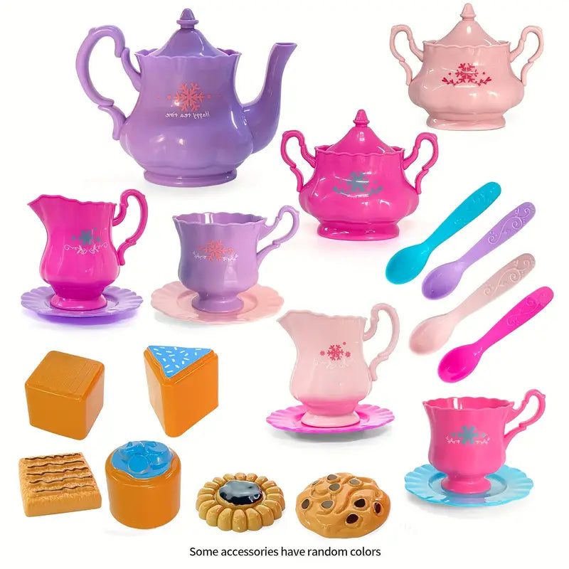 Set de Dinette Jouet pour Bébé – Service à Thé avec Tasses, Assiettes et Gâteaux Colorés