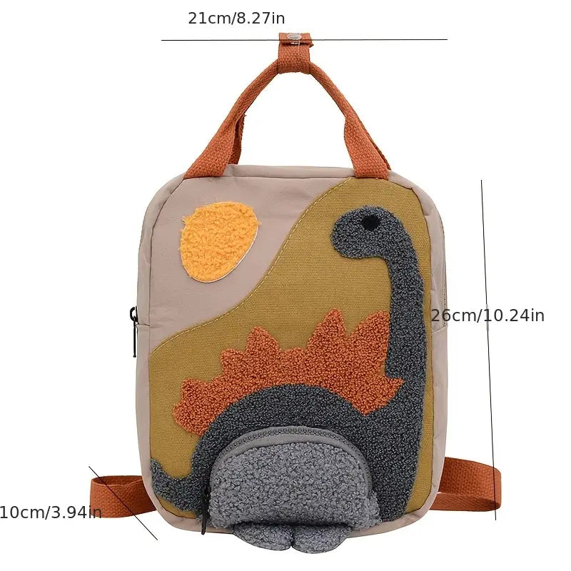 Sac à Dos Enfant Beige avec Bretelles Colorées – Cartable Maternelle Léger et Pratique