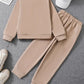 Ensemble fille 2 pièces beige – Survêtement confortable avec sweat et pantalon