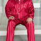 Pyjama décontracté pour homme grande taille en jacquard rayé