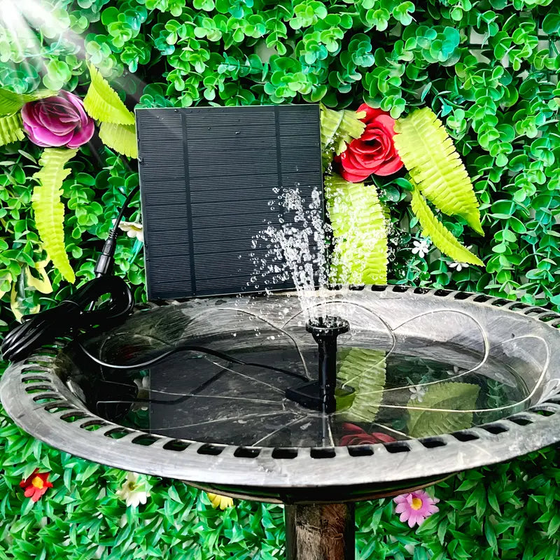 Fontaine Solaire de Jardin avec Panneau Amovible – Idéale pour Bassins, Étangs et Bains d’Oiseaux