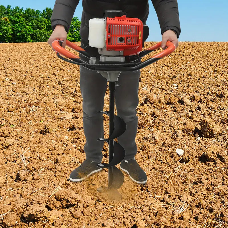 Tarière thermique pour jardinage Outil de forage puissant pour planter, creuser et aménager votre sol facilement