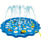 Piscine Gonflable pour Enfants 100cm Aire de Jeu d’Eau Ludique avec Animaux et Lettres Colorées
