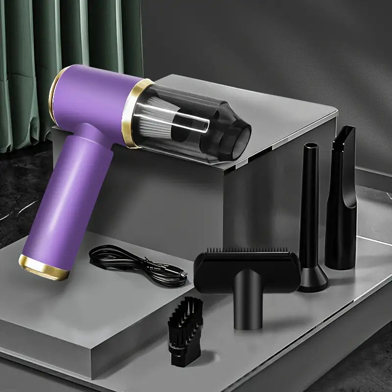 Aspirateur portatif sans fil pour voiture – Puissant et compact avec embouts multifonctions