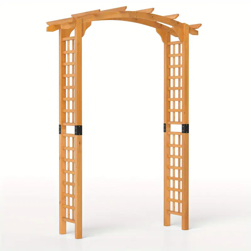 Arche de jardin en bois avec treillis  Support pour rosiers et plantes grimpantes, idéale pour décoration extérieure élégante