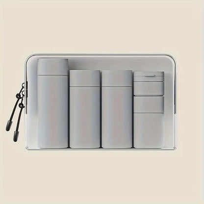 Kit pots de toilette bébé – Flacons rechargeables et boîtes de rangement portables en trousse de voyage