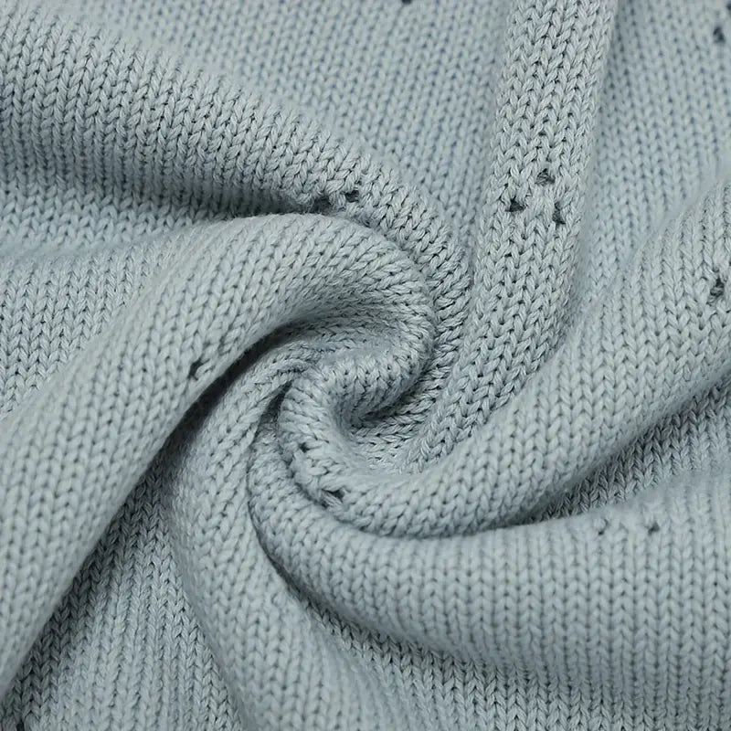 Couverture Tricot Bébé Douce – Plaid Respirant et Confortable pour Chambre Bébé et Nouveau-né