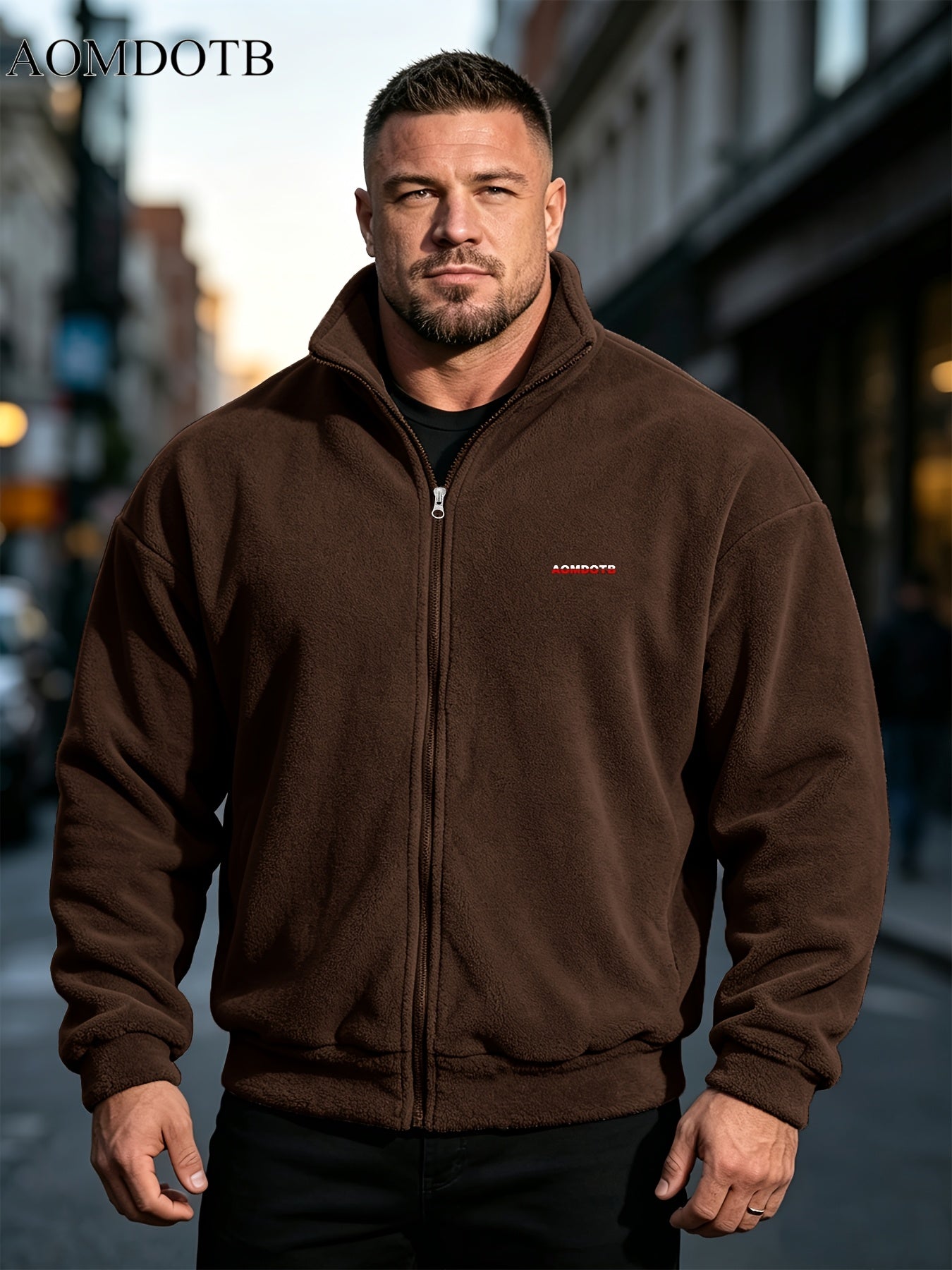 Veste à col montant pour homme grande taille