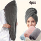 Serviette Turban Cheveux en Microfibre Rose – Séchage Rapide Sans Chaleur, Ultra-Absorbante et Douce – Idéale Après Douche ou Soin