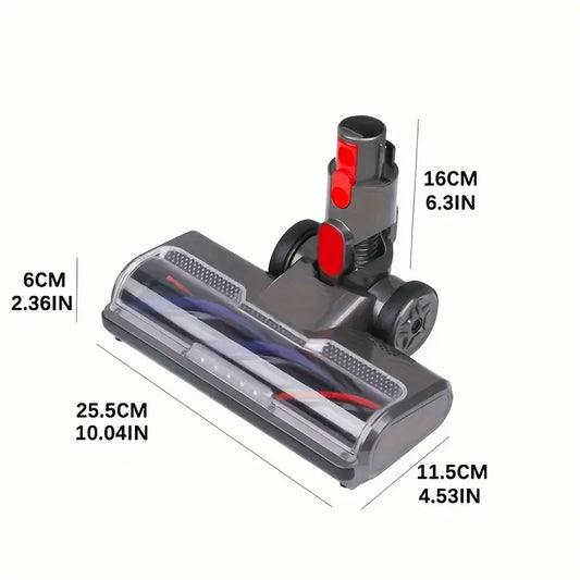 Brosse Tête Motorisée pour Aspirateur Balai – Compatible Dyson V6/V7/V8/V10 – Avec Rouleau Rotatif et LED Intégrée