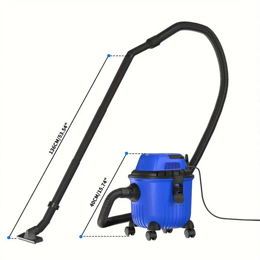 Aspirateur Eau et Poussière Industriel 20L – Haute Puissance avec Tuyau Long et Roues Pivotantes – Idéal Atelier, Garage et Maison