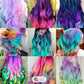 Craie Colorante Cheveux 10 Couleurs – Hair Chalk Lavable Temporaire pour Effets Arc-en-Ciel – Facile à Appliquer sur Cheveux Secs ou Humides