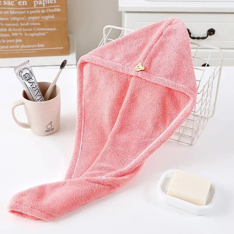 Serviettes à Cheveux en Microfibre Ultra-Absorbantes – Séchage Rapide Sans Chaleur – Lot de 5 Coloris Doux