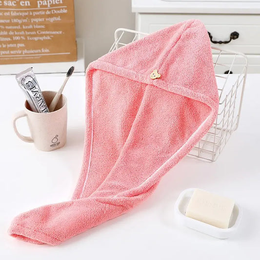 Serviettes à Cheveux en Microfibre Ultra-Absorbantes – Séchage Rapide Sans Chaleur – Lot de 5 Coloris Doux