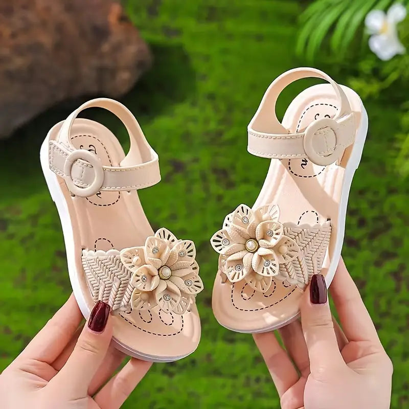 Sandales fille été avec fleurs 3D – Chaussures légères et confortables pour bébé et enfant