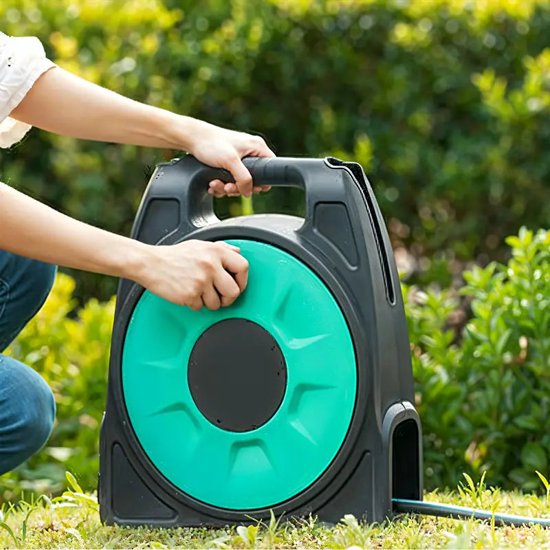 Enrouleur de Tuyau d’Arrosage Automatique Kit Complet avec Pistolet Multi-Jets pour Jardin et Terrasse