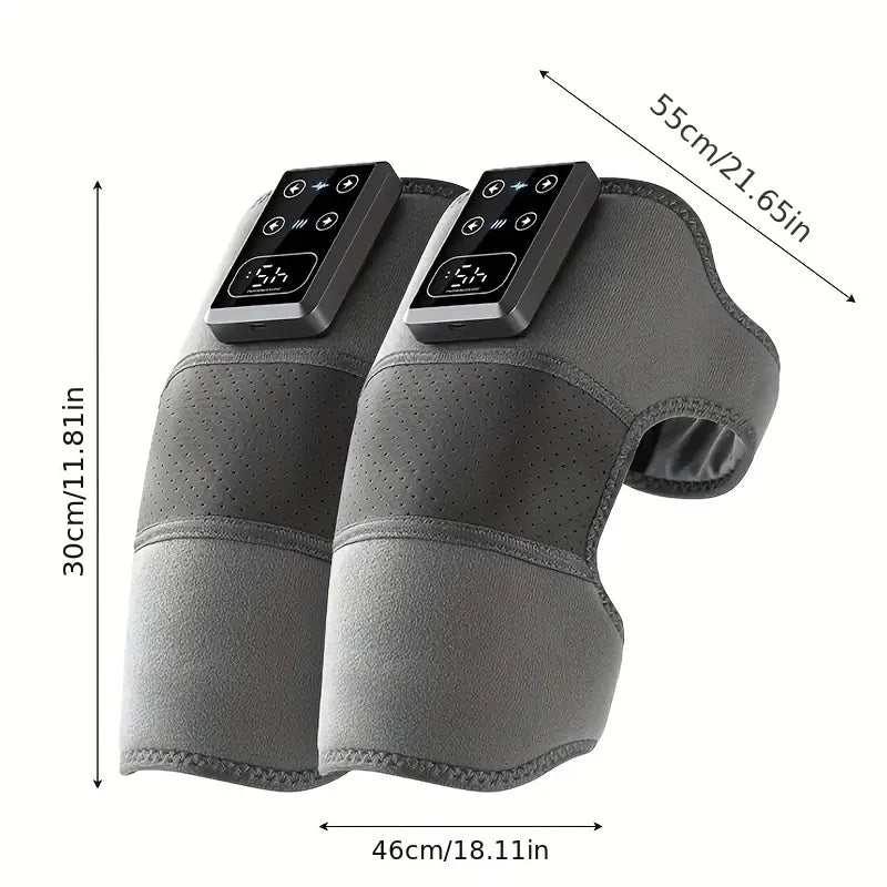 Masseur Électrique Chauffant pour Genou – Soulagement de la Douleur Articulaire, Infrarouge et Vibrations Thérapeutiques