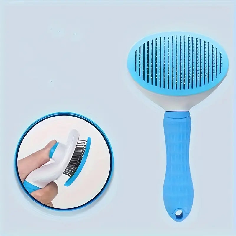 Brosse Auto-Nettoyante pour Chats et Chiens – Brosse de Toilettage à Poils Rétractables | Accessoire Pratique pour Animaux