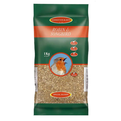 Mélange Spécial pour Rouge-gorge et Oiseaux Chanteurs – Johnston & Jeff – Aliment Naturel 2 kg