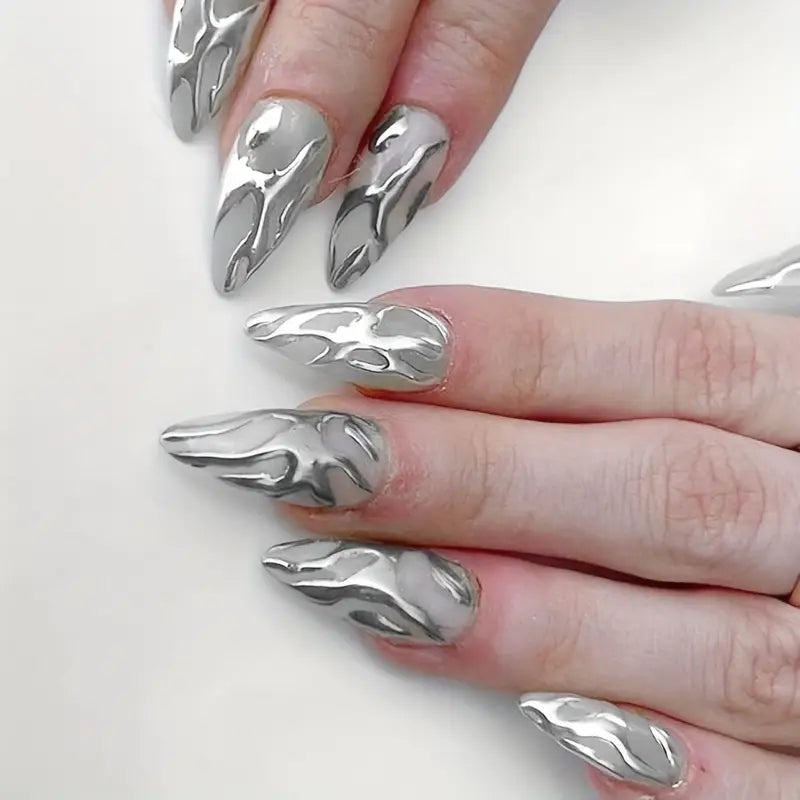 Vernis en Poudre Effet Chrome Miroir – 24 Couleurs Éclatantes pour Ongles Nail Art, Manucure Brillante et Longue Tenue