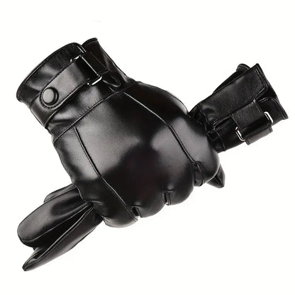 Gants homme en cuir élégants avec doublure chaude – Hiver, moto et tenue habillée