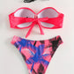 Bas de Bikini Femme Tropical – Taille Basse Imprimé Feuilles, Look Estival et Coloré