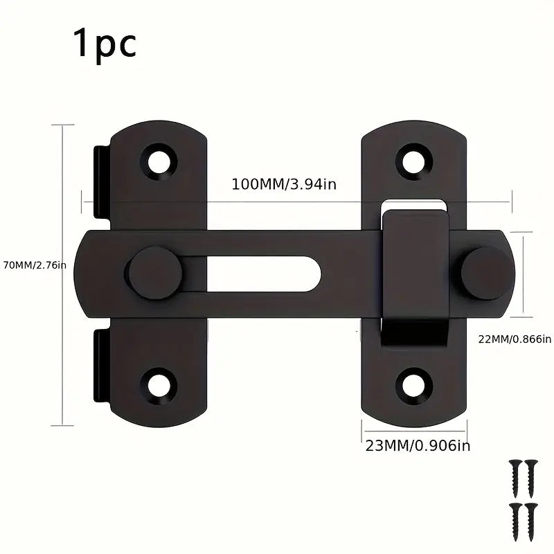 Verrou de Porte Sécurité Anti-Intrusion – Loquet en Acier Inoxydable avec Vis de Fixation (1 Pièce)
