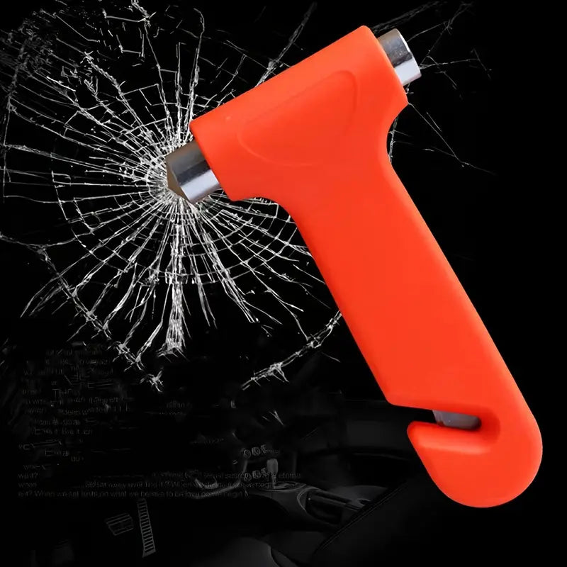 Marteau de Sécurité Voiture 2-en-1 – Brise-Vitre et Coupe-Ceinture d'Urgence