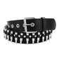 Ceinture Punk Rock Noire avec Rivets Métalliques – Accessoire Mode Gothique et Rock pour Homme et Femme