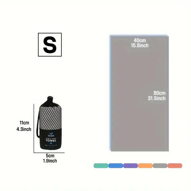 Serviette Microfibre Compacte S – Séchage Rapide, Ultra-Légère et Portable pour Camping, Sport et Voyage