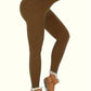 Leggings Femme Doublés Polaire Taille Haute