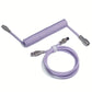 Câble USB-C Spirale Tressé Violet – Câble de Raccourci Détachable pour Clavier Mécanique et Accessoires PC