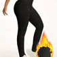 Legging thermique femme taille haute – Doublé polaire effet gainant pour l’hiver