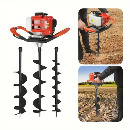 Tarière thermique pour jardinage Outil de forage puissant pour planter, creuser et aménager votre sol facilement