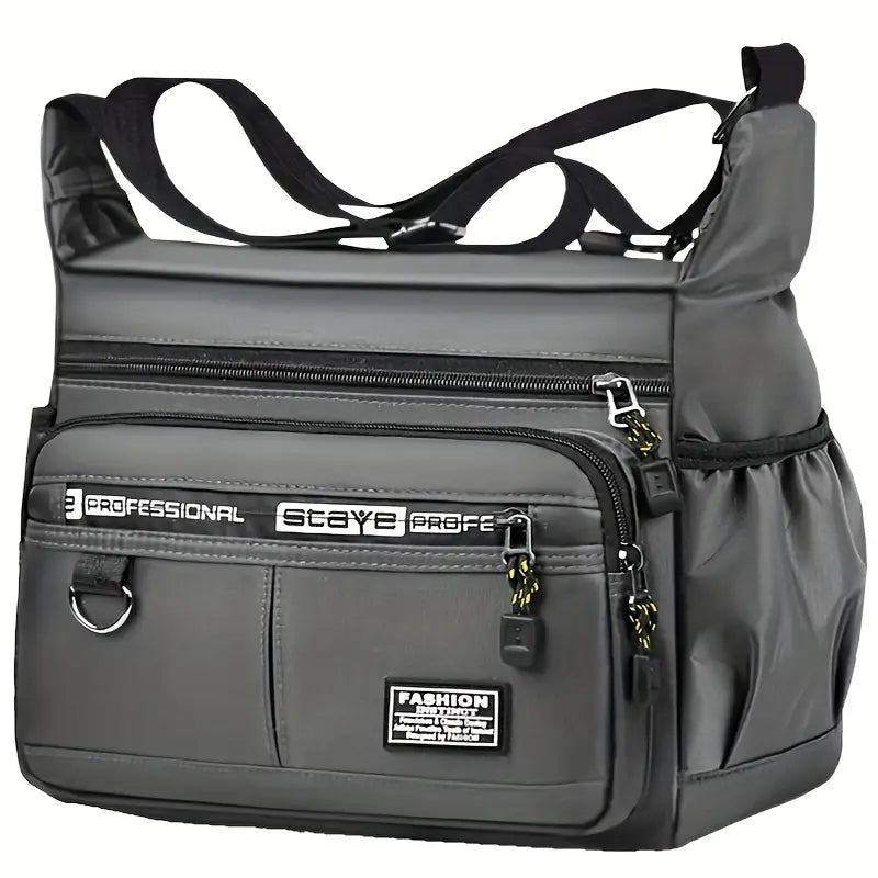 Sac Besace Homme Bandoulière Grand Sac Multipoches Étanche et Pratique pour le Quotidien