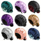 Bonnet de Nuit Réversible en Satin Réglable – Anti-Frisottis, Protection Cheveux Bouclés, Lisses ou Crépus – Confort et Style, Multicolore