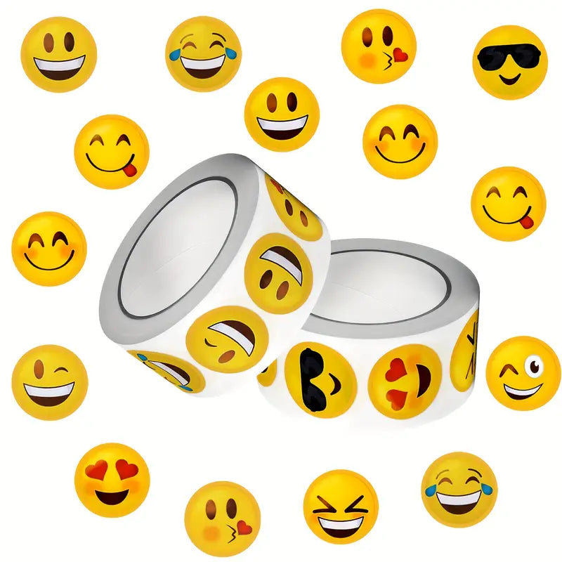 Autocollants Emoji Amusants – Stickers Décoratifs Étanches pour Tasses, Cahiers, Téléphones et Papeterie