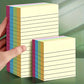 Bloc de Notes Lignées Multicolores – Papiers Autocollants Amovibles pour Bureau, Études et Organisation Quotidienne