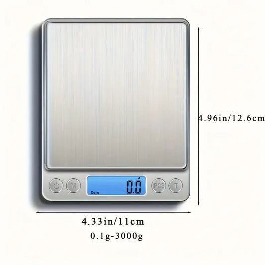 Balance de Cuisine Électronique 0.1g-3000g avec Écran LCD – Précision pour Pesage Alimentaire et Pâtisserie