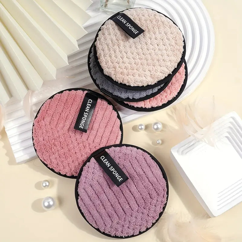 Disques Démaquillants Réutilisables en Microfibre – Lot de 5 Lingettes Lavables Douces & Écologiques pour Nettoyage Visage