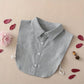 Faux col femme chemise classique – Col amovible élégant en coton, blanc, gris, bleu clair et marine