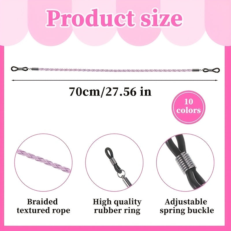 Lot de 10 chaînes pour lunettes