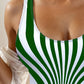 Maillot de bain une pièce illusion optique – Effet ventre plat et look rétro chic