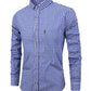 Chemise À Carreaux Élégante, coloris Bleu foncé