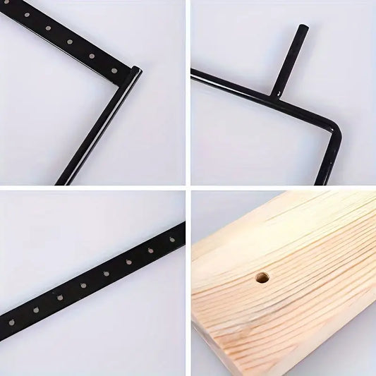 Support présentoir à bijoux mural en bois et métal – Rangement collier, bracelet et accessoires