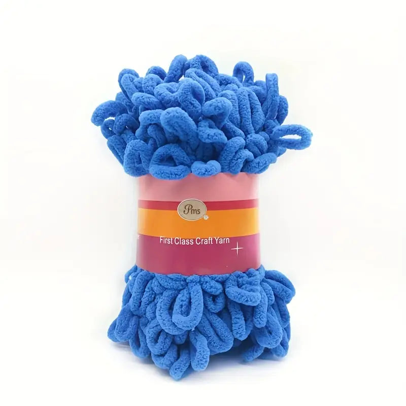 Laine Velours Looping Multicolore – Fil Épais Facile à Tricoter au Doigt pour Couvertures et Crochet DIY