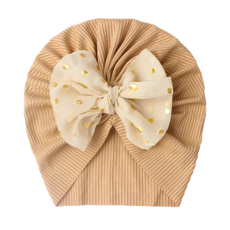 Turban Bébé avec Grand Nœud – Chapeaux et Casquettes Enfant Élégants | Bonnet Mode Fille Confort & Style
