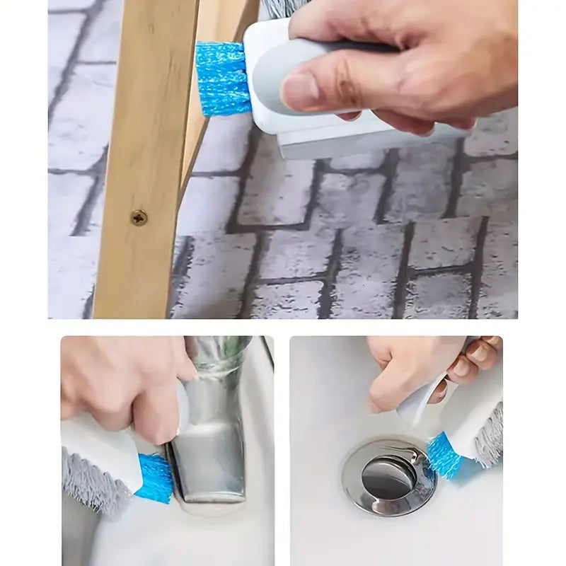 Brosse de Nettoyage à Main Multi-Usage – Poignée Ergonomique et Poils Durs pour Recoins et Joints
