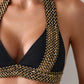 Bikini Femme – Ensemble Taille Haute Glamour avec Détails Tressés Luxueux