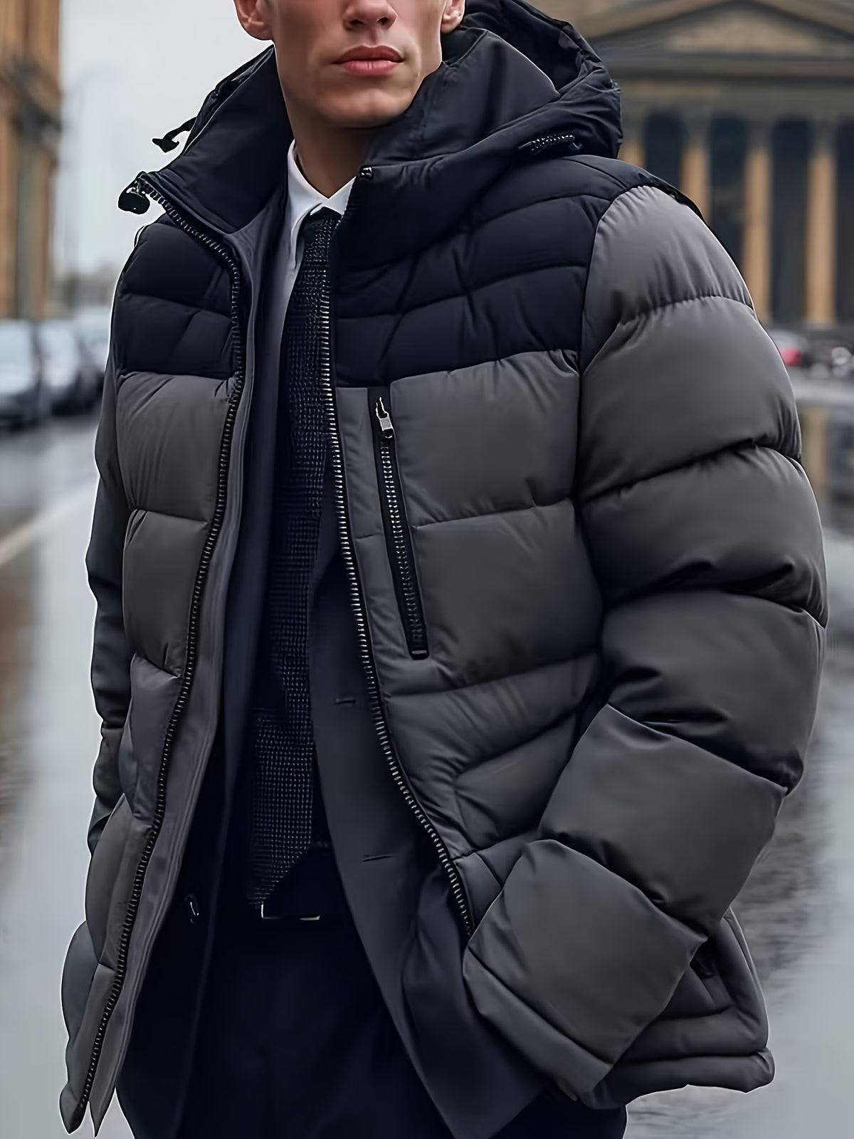 Veste à capuche grande taille pour homme